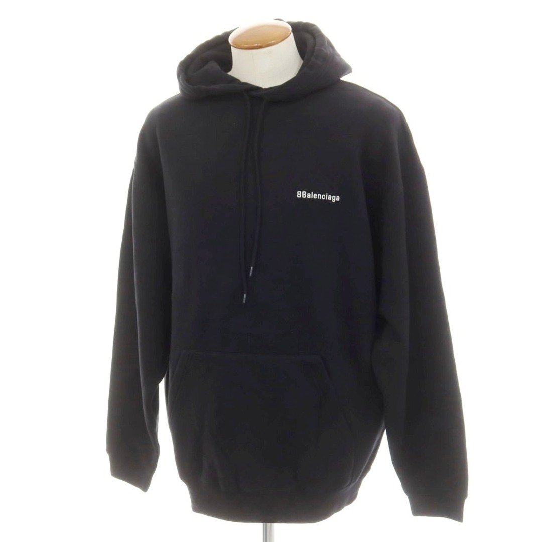 【BALENCIAGA】BBコットンパーカー ブラック BALENCIAGA - 【中古】【未使用】バレンシアガ BALENCIAGA