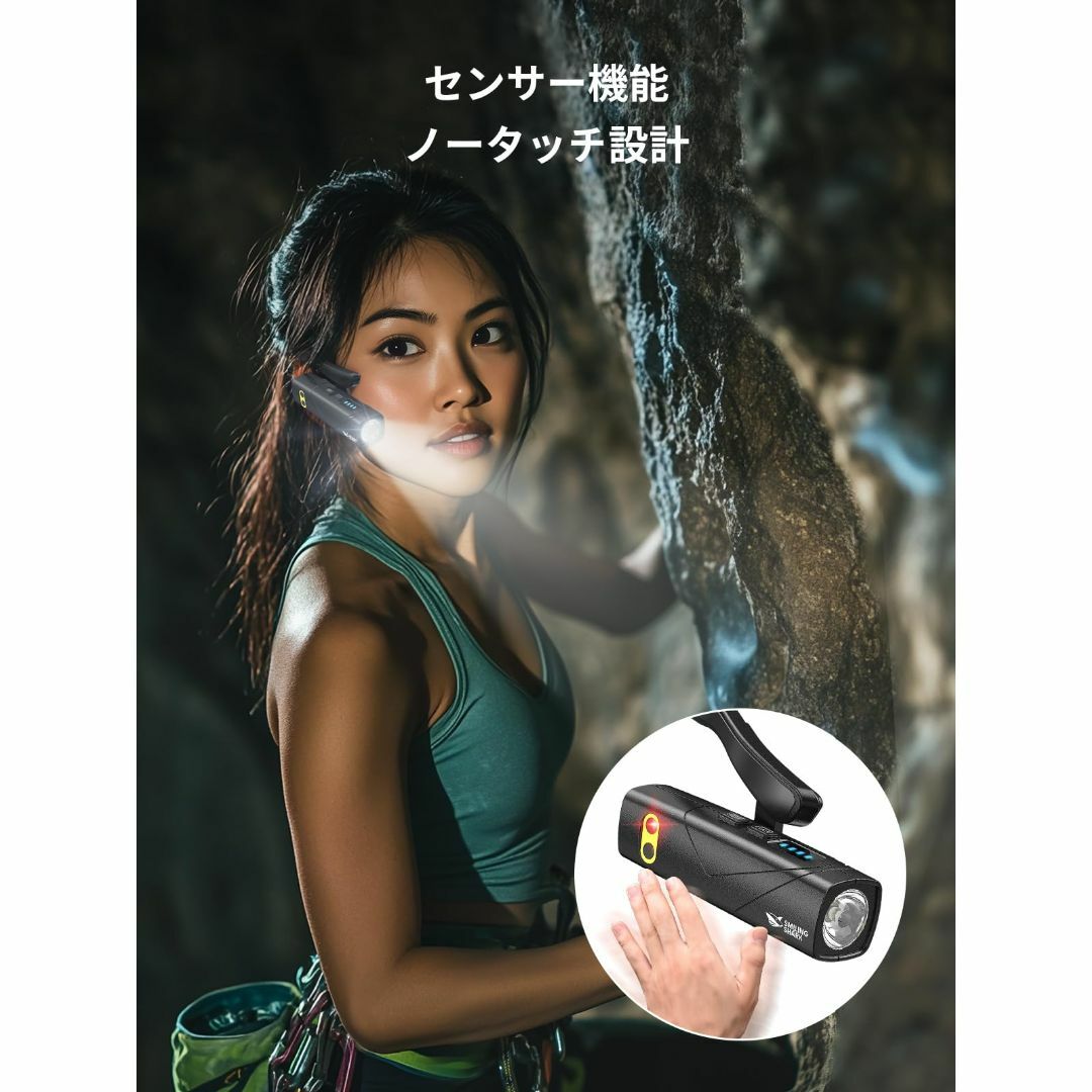 【在庫処分】Smiling Shark 充電式 LED ヘッドライト, 【新概念 スポーツ/アウトドアのアウトドア(ライト/ランタン)の商品写真