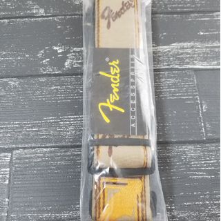 新品　Fender　フェンダー　ギターストラップ　エレキ　アコギ　ベース用　黄色(ストラップ)