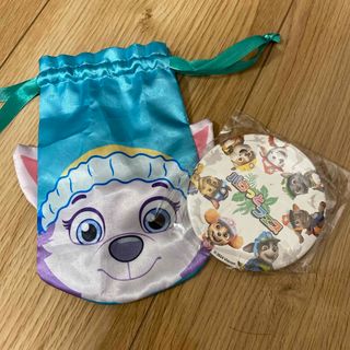 パウパトロール　巾着　缶バッジ(キャラクターグッズ)