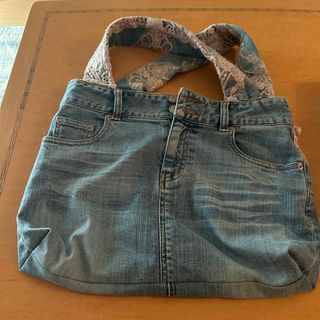 デニムリメイク　ハンドメイドバッグ(バッグ)