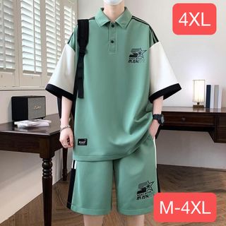 上下セット メンズ セットアップ tシャツ+短パン 2点セット JSCS016