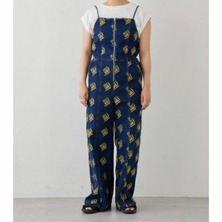 新品　ハローサンフランシスコ　刺繍デニムビスチェキャミサロペット　ネイビー(サロペット/オーバーオール)