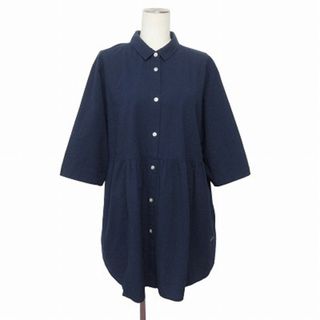 クロコダイル(Crocodile)のクロコダイル CROCODILE シャツ ブラウス チュニック丈 LL 紺(チュニック)