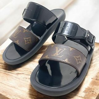 ルイヴィトン(LOUIS VUITTON)のLOUIS VUITTON ルイヴィトン サンバスライン サンダル 23.5㎝(サンダル)