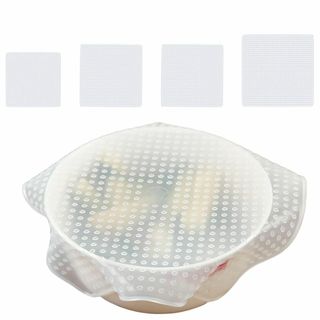 【新着商品】DELUXEFOX シリコンラップ 4個入り 食品保存シリコンラップ(容器)