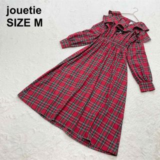 jouetie - ジュエティ　2024AW ショルダーフリルベルトロングチェックワンピース（481