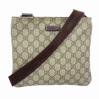 グッチ(GUCCI)の【5gd4695-h】グッチ ショルダーバッグ GGスプリーム 201538 PVC ブラウン シャンパンゴールド金具【中古】レディース(ショルダーバッグ)