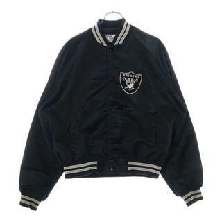 VINTAGE ヴィンテージ 90s RAIDERS CHALK LINE USA製 レイダース チョークライン 刺繍 スタジアムジャケット スタジャン ブラック(スタジャン)