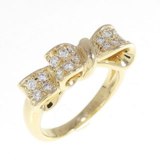 K18YG リボン ダイヤモンド リング 0.24CT(リング(指輪))