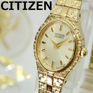 シチズン(CITIZEN)の稼働品 CITIZEN レディース 腕時計 ゴールド 新品電池 クォーツ(腕時計)