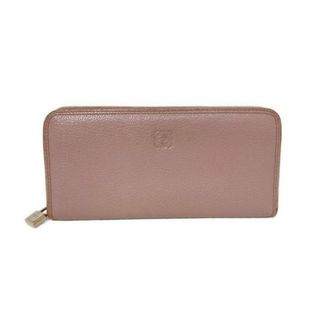 ロエベ(LOEWE)のLOEWE(ロエベ) 長財布 - ライトピンク ラウンドファスナー/パドロック(南京錠) レザー(財布)