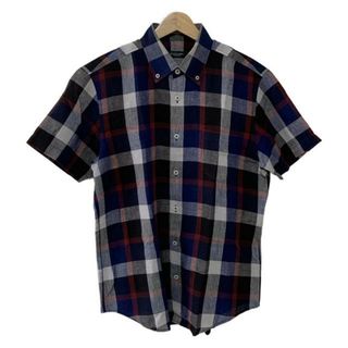 BLACK LABEL CRESTBRIDGE(ブラックレーベルクレストブリッジ) 半袖シャツ サイズM メンズ - 黒×ネイビー×マルチ 半袖/夏物/チェック柄