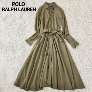 POLO RALPH LAUREN - ポロラルフローレン ポロシャツワンピース リボン ベルト ポニー 刺繍
