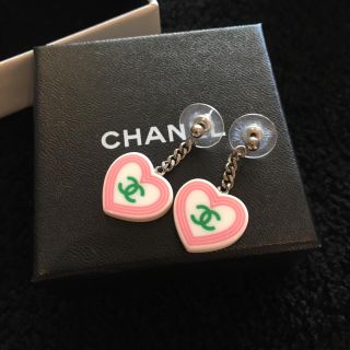 シャネル(CHANEL)の美品 正規品 シャネル CHANEL ピアス ハート レトロ ヴィンテージ(ピアス)