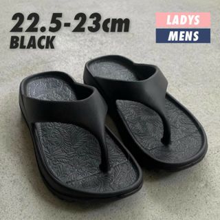 定番◇リカバリートングサンダル 黒 22.5cm 23cm 35 36 ビーサン(サンダル)