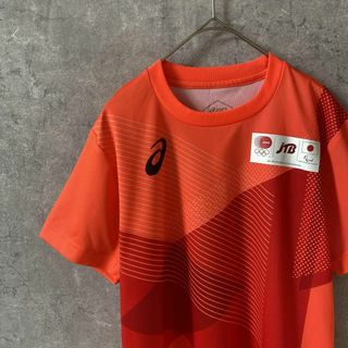 アシックスショウジ(asics)のアシックス公式ウェア 日本代表モデル 半袖Tシャツ オレンジ Mサイズ相当(Tシャツ/カットソー(半袖/袖なし))