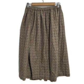 tricot COMMEdesGARCONS(トリココムデギャルソン) ロングスカート レディース美品  - グレーブラウン ウエストゴム(ロングスカート)