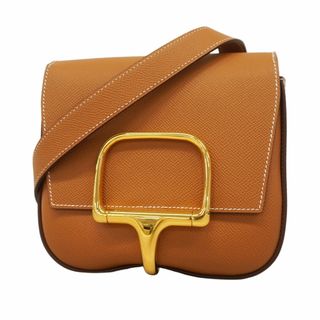 エルメス(HERMES)の【5gd4745-b-h】エルメス ショルダーバッグ デッラカヴァレリア ヴォーエプソン ゴールド ゴールド金具 B刻印【中古】レディース(ショルダーバッグ)