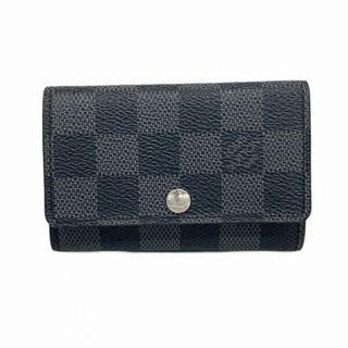 ルイヴィトン(LOUIS VUITTON)の【5gd4946-h】ルイヴィトン キーケース ダミエ・グラフィット ミュルティクレ6 N62662 ブラック【中古】メンズ(その他)