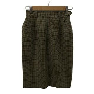 ニューヨーカー(NEWYORKER)のNEW YORKER(ニューヨーカー) ミニスカート サイズ60-88 レディース - グリーン×ベージュ×マルチ チェック柄/ひざ丈(ミニスカート)