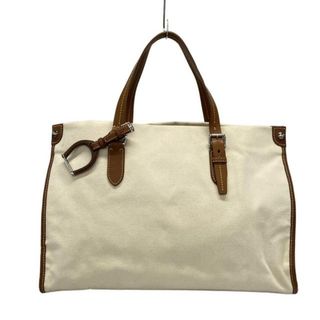 ラルフローレン(Ralph Lauren)のRalphLauren(ラルフローレン) トートバッグ - アイボリー×ライトブラウン レザー(トートバッグ)
