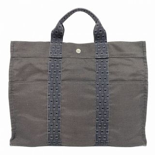エルメス(HERMES)の【5gd4978-h】エルメス トートバッグ エールラインGM キャンバス グレー シルバー金具【中古】レディース(トートバッグ)