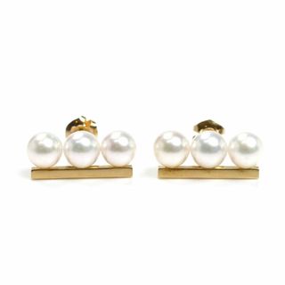 TASAKI - TASAKI タサキ K18YG イエローゴールド バランス ネオ パール ピアス E-4315-18KYG アコヤパール約6.7mm 6.2g レディース【中古】【美品】