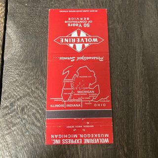 ブックマッチ コレクション Wolverine Express Inc. ビンテージ アメリカン雑貨 マッチラベル(その他)