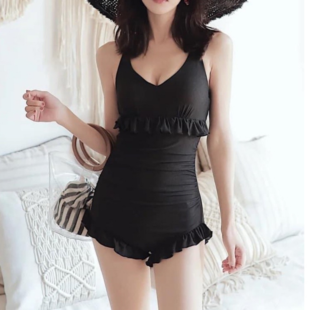 【新品】★M★レトロ ワンピース水着 ボレロ付きレディース 体型カバー  レディースの水着/浴衣(水着)の商品写真