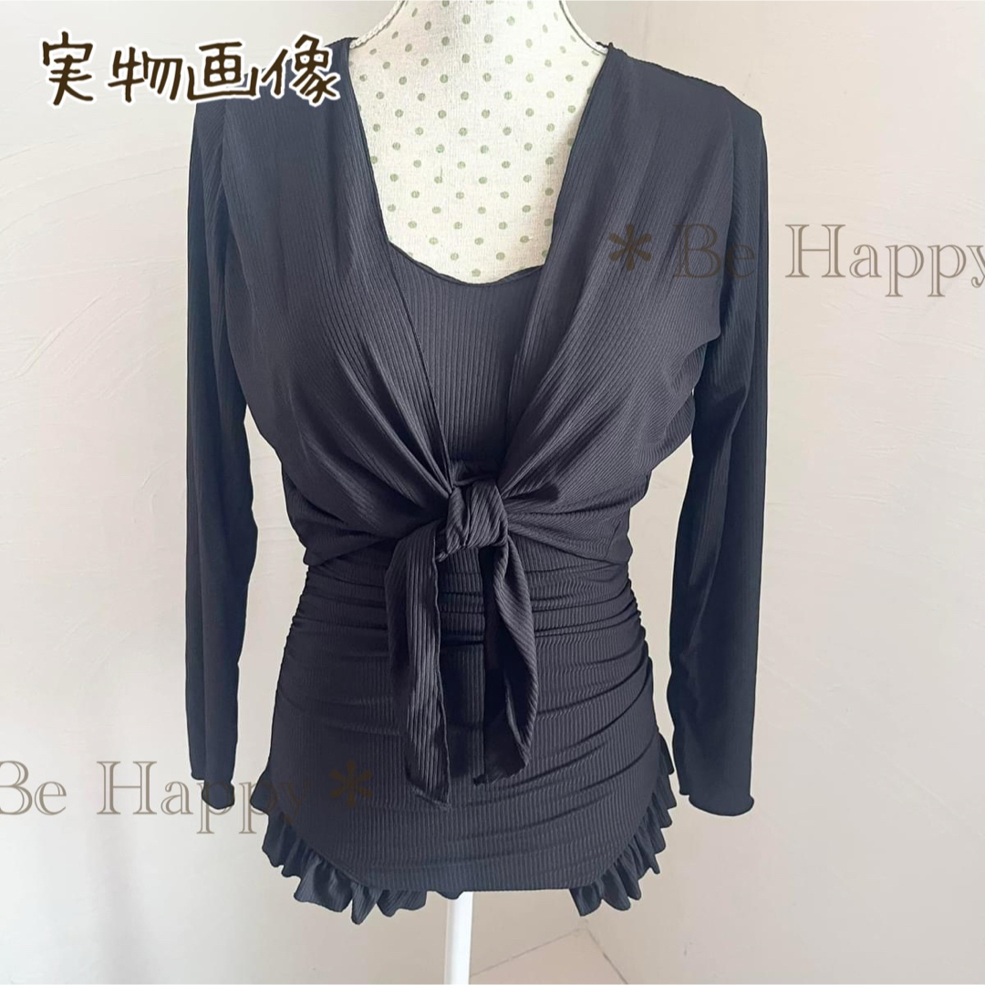 【新品】★M★レトロ ワンピース水着 ボレロ付きレディース 体型カバー  レディースの水着/浴衣(水着)の商品写真