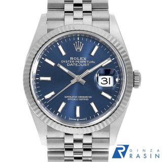 ロレックス(ROLEX)のロレックス デイトジャスト36 126234 ブルー バー 5列 ジュビリーブレス ランダム番 メンズ 中古 腕時計(腕時計(アナログ))