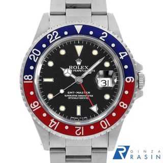 ロレックス(ROLEX)のロレックス GMTマスター 赤青ベゼル 16700 ブラック オールトリチウム シングルバックル N番 メンズ 中古 腕時計(腕時計(アナログ))