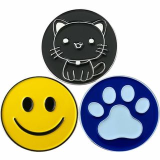 Adhere ゴルフ マーカー 金属ゴルフ ロゴボールマーク かわいい猫犬 肉球