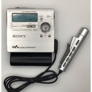 ソニー(SONY)のSONY MZ-R909 MDプレーヤー レコーダー ソニー シルバー リモコン(ポータブルプレーヤー)