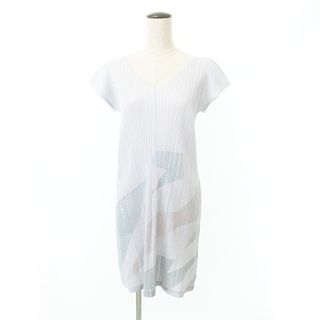 プリーツプリーズ PLEATS PLEASE 美品 ワンピース ラメ 日本製 4(ひざ丈ワンピース)