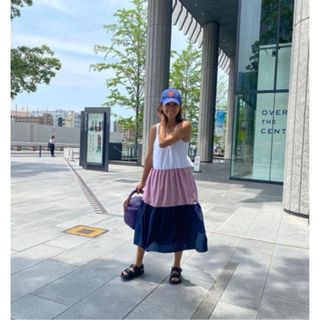 ロージーモンスター、カラフルティアードワンピース