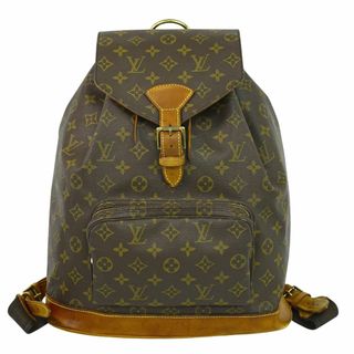 ルイヴィトン(LOUIS VUITTON)の本物 ルイヴィトン LOUIS VUITTON LV モンスリ GM モノグラム リュックサック バックパック ブラウン M51135 ビトン バッグ 中古・(リュック/バックパック)