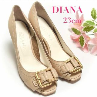 ダイアナ(DIANA)のDIANA ダイアナ パンプス 23㎝ ベージュ オープントゥ レディース(ハイヒール/パンプス)