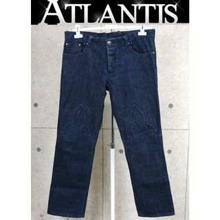 クロムハーツ(Chrome Hearts)のCHROME HEARTS 銀座店 クロムハーツ フレアニー デニムパンツ メンズ シルバー SV925 34インチ ブルー系 99807(デニム/ジーンズ)