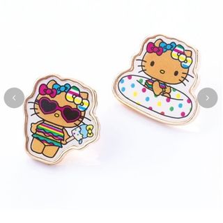 アベイル(Avail)のピンズセット 日焼けキティ サンリオ アベイル サングラス 浮き輪 ハローキティ(キャラクターグッズ)
