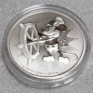 ニウエ 2017 ミッキーマウス 蒸気船 ウィリー 銀貨 BU アイテム1(貨幣)