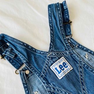 タイムセール【Lee/90cm】キッズオーバーオール 濃色ブルー