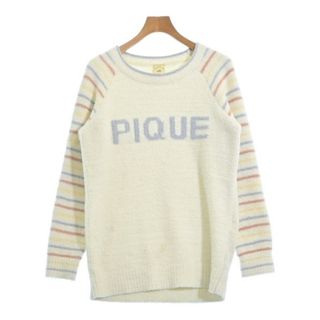 ジェラートピケ(gelato pique)のgelato pique ジェラートピケ スウェット M 白 【古着】【中古】【送料無料】(トレーナー/スウェット)