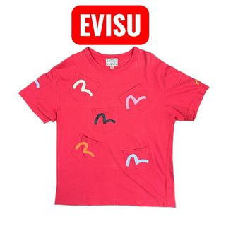 [EVISU]エヴィス 半袖Tシャツ メニーポケット カモメペイント 希少