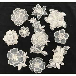 Sweetimes レース生地 刺繍花 縫製 DIY 服 工芸品の装飾 パッチ 