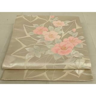 平和屋着物◎六通柄袋帯　草花文　金銀糸　正絹　逸品　AAAX1999ou(帯)