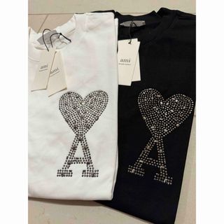 アミ(ami)の新品未使用　amiparis ビッグハート　ホワイト　男女併用(Tシャツ(半袖/袖なし))