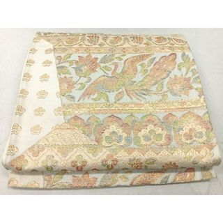 平和屋着物◎六通柄袋帯　更紗花鳥文　金糸　正絹　逸品　CAAU7254nb(帯)