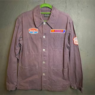 E・C・L ワッペン付き ワークジャケット ダスティパープル size M(ブルゾン)